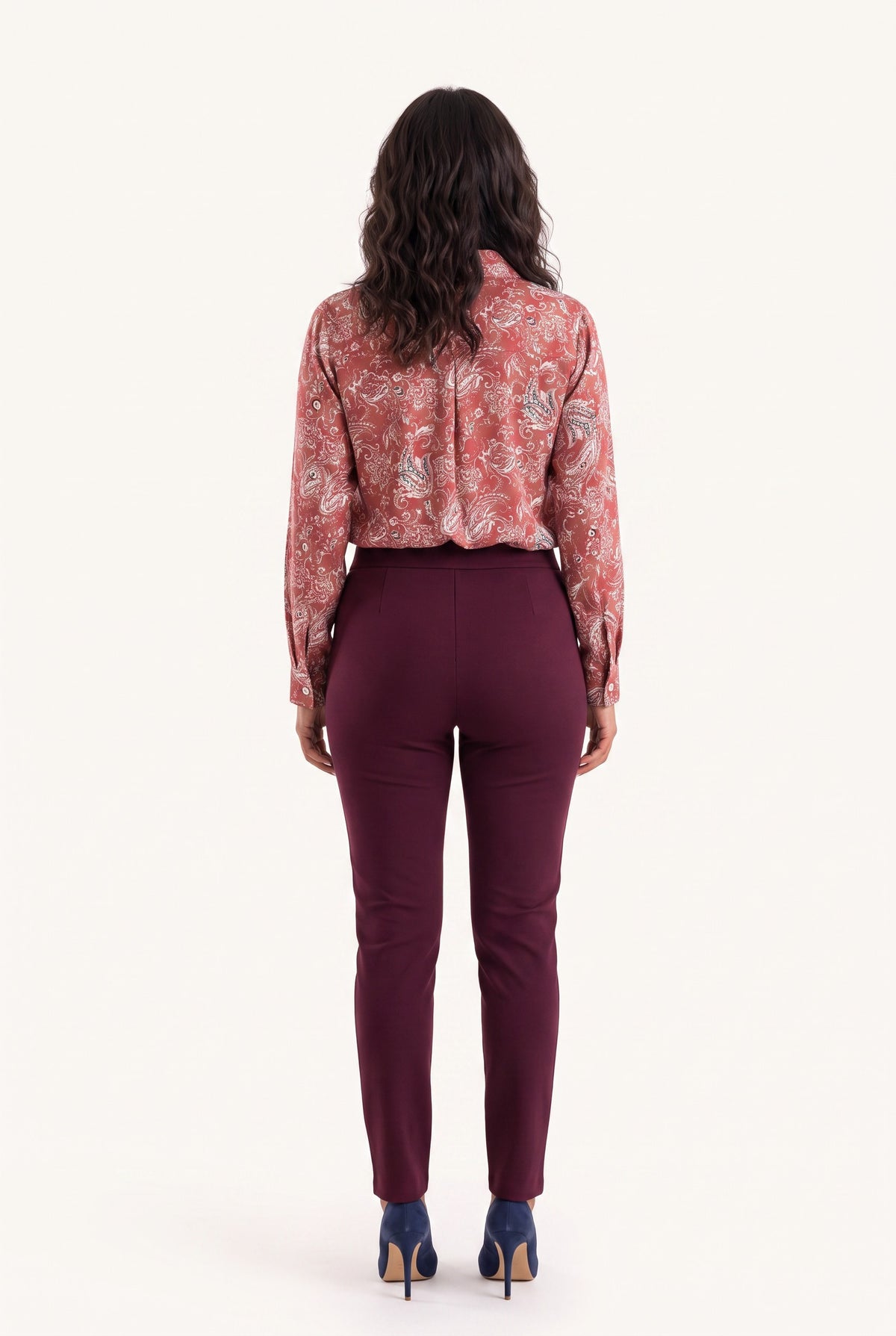 Plus size Σατέν πουκάμισο Red Floral
