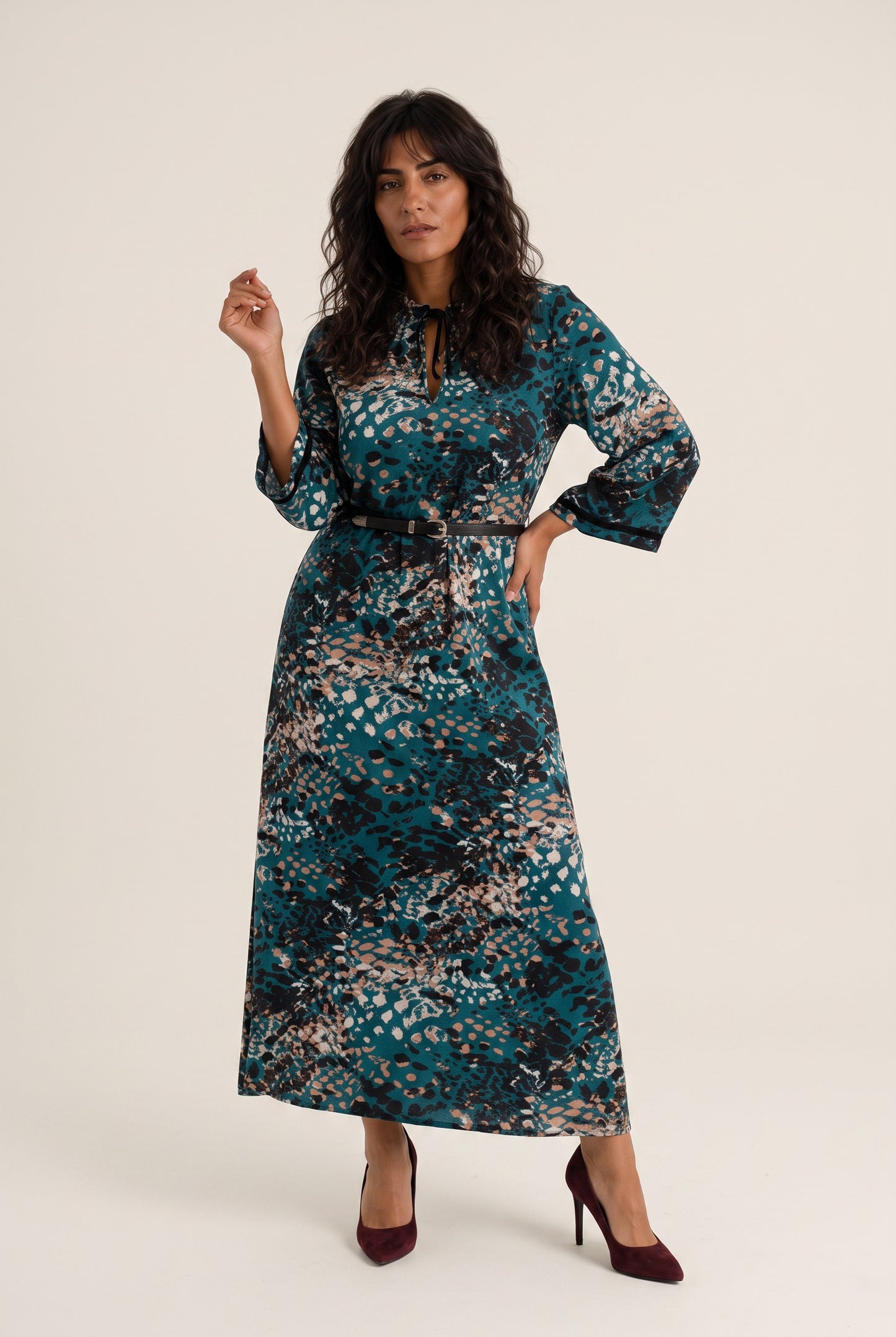 Plus size Φόρεμα Animal Green