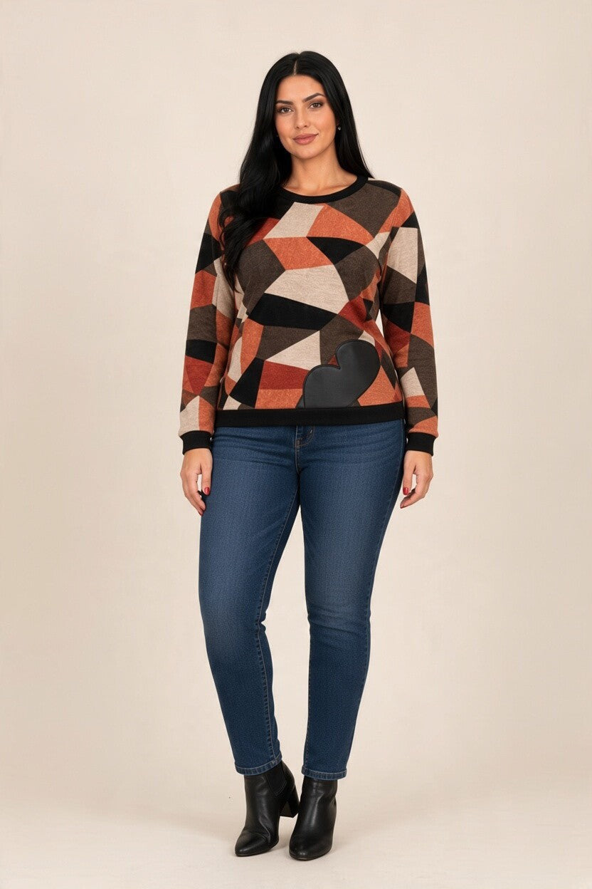 Γυναικεία Πλεκτή Μπλούζα plus size