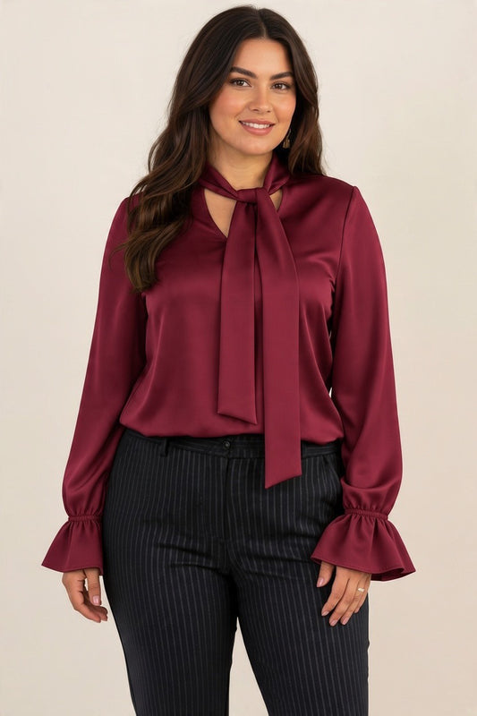 Γυναικεία Μπλούζα Σατέν plus size