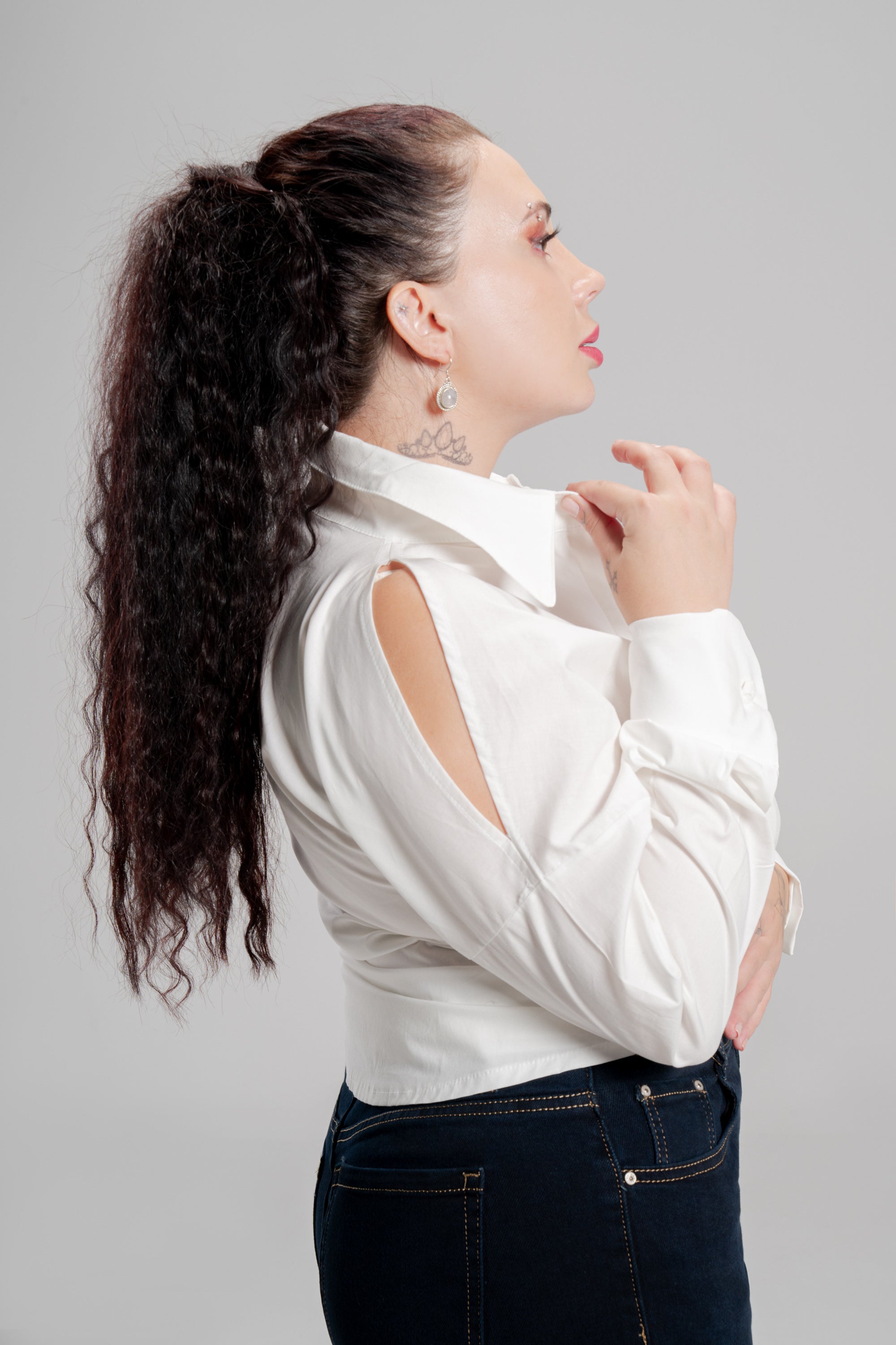 Plus size Πουκάμισο Ποπλίνα White