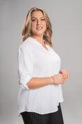 Plus size Μπλουζα Stylish White