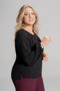 Plus size Μπλουζα Γκοφρε Μαύρο