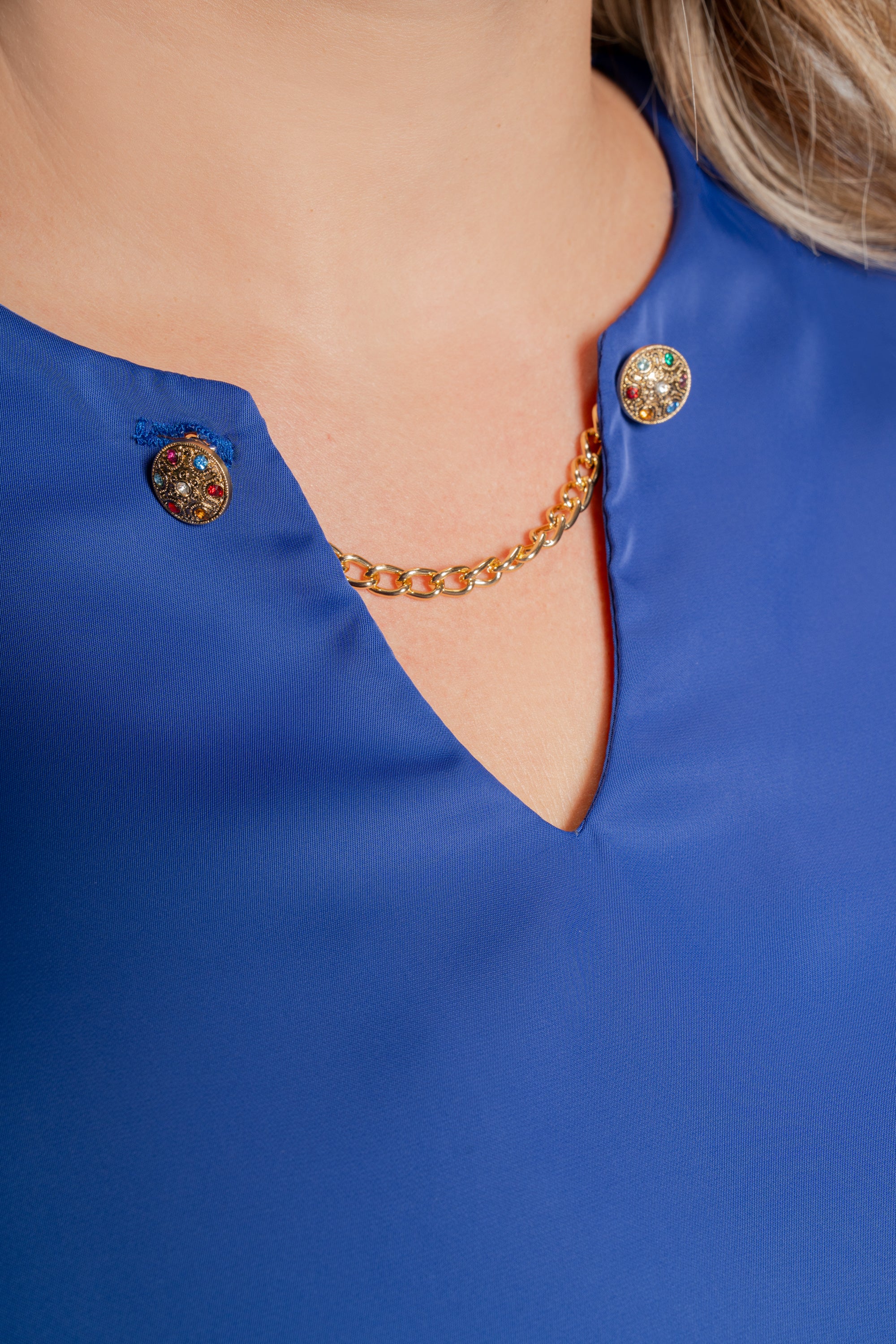 Incarno σατέν μπλούζα Μπλε