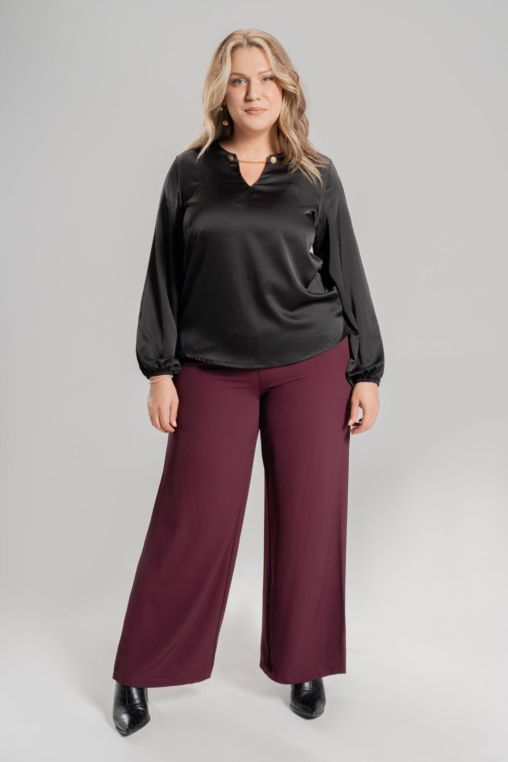 Incarno σατέν μπλούζα Black