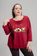 Plus size Μπλούζα Less is More Red