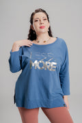 Plus size Μπλούζα Less is More Blue