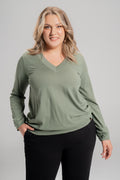 Plus size ΜΠΛΟΥΖΑ ΜΕ ΜΠΑΣΚΑ ΧΑΚΙ