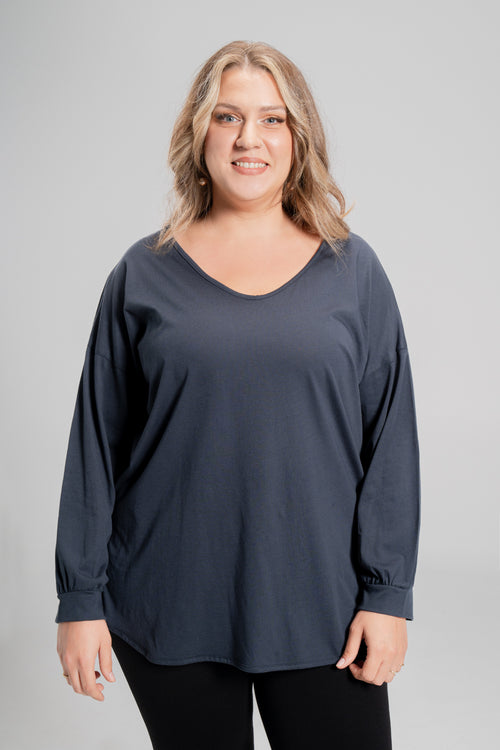 Plus size Mπλουζάκι Mako Grey