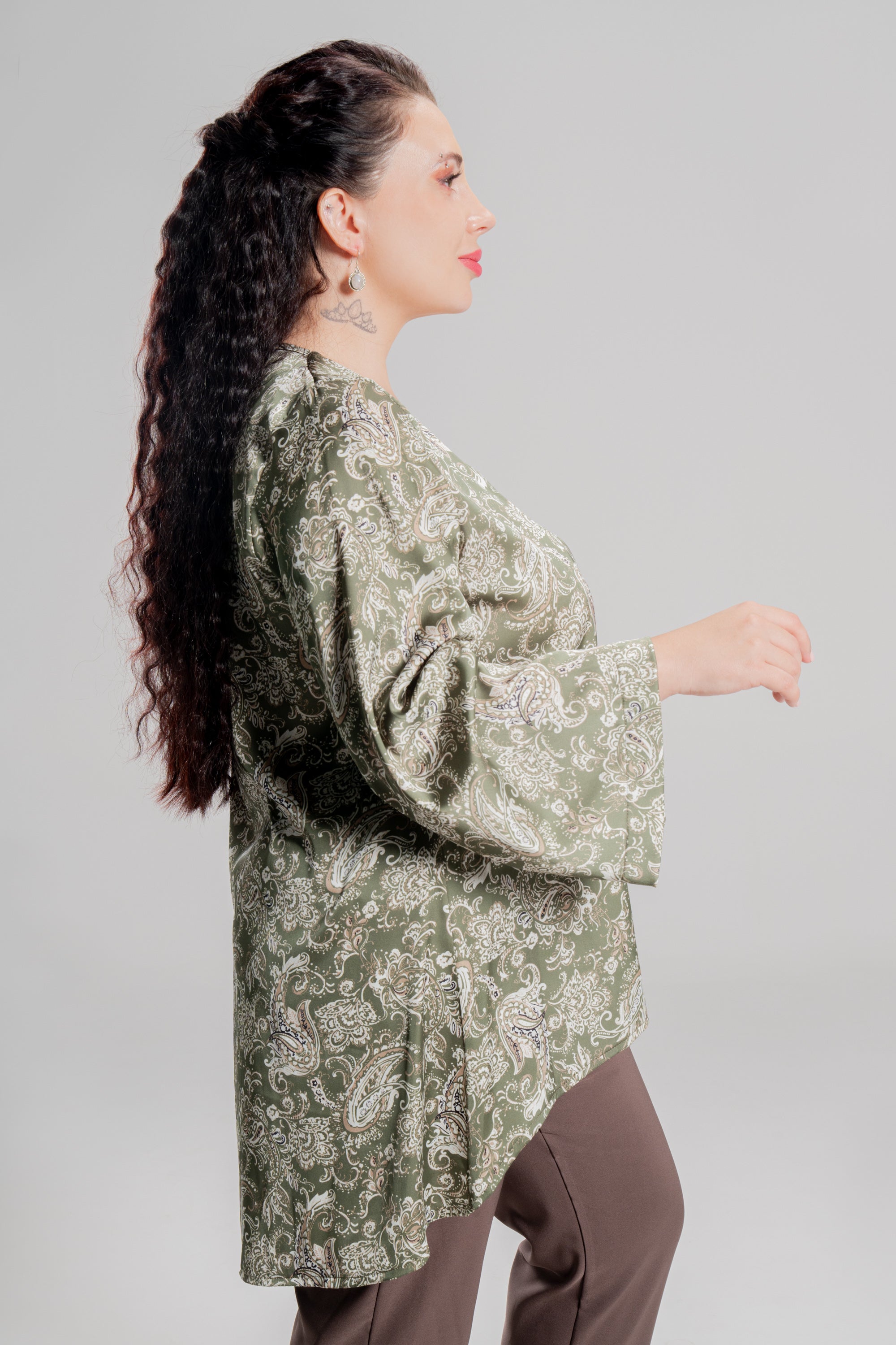 Ασύμμετρη Τουνίκ Green Floral