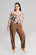 Plus size Σατέν πουκάμισο