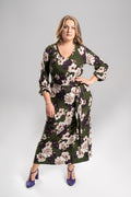 Plus size Φόρεμα φλοράλ Green