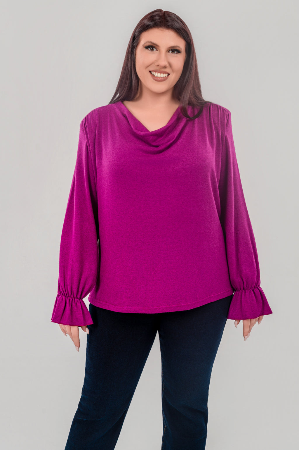 Plus size Μπλούζα πλεκτή Ματσέντα