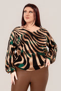 Plus size Μπλούζα με φιόγκο