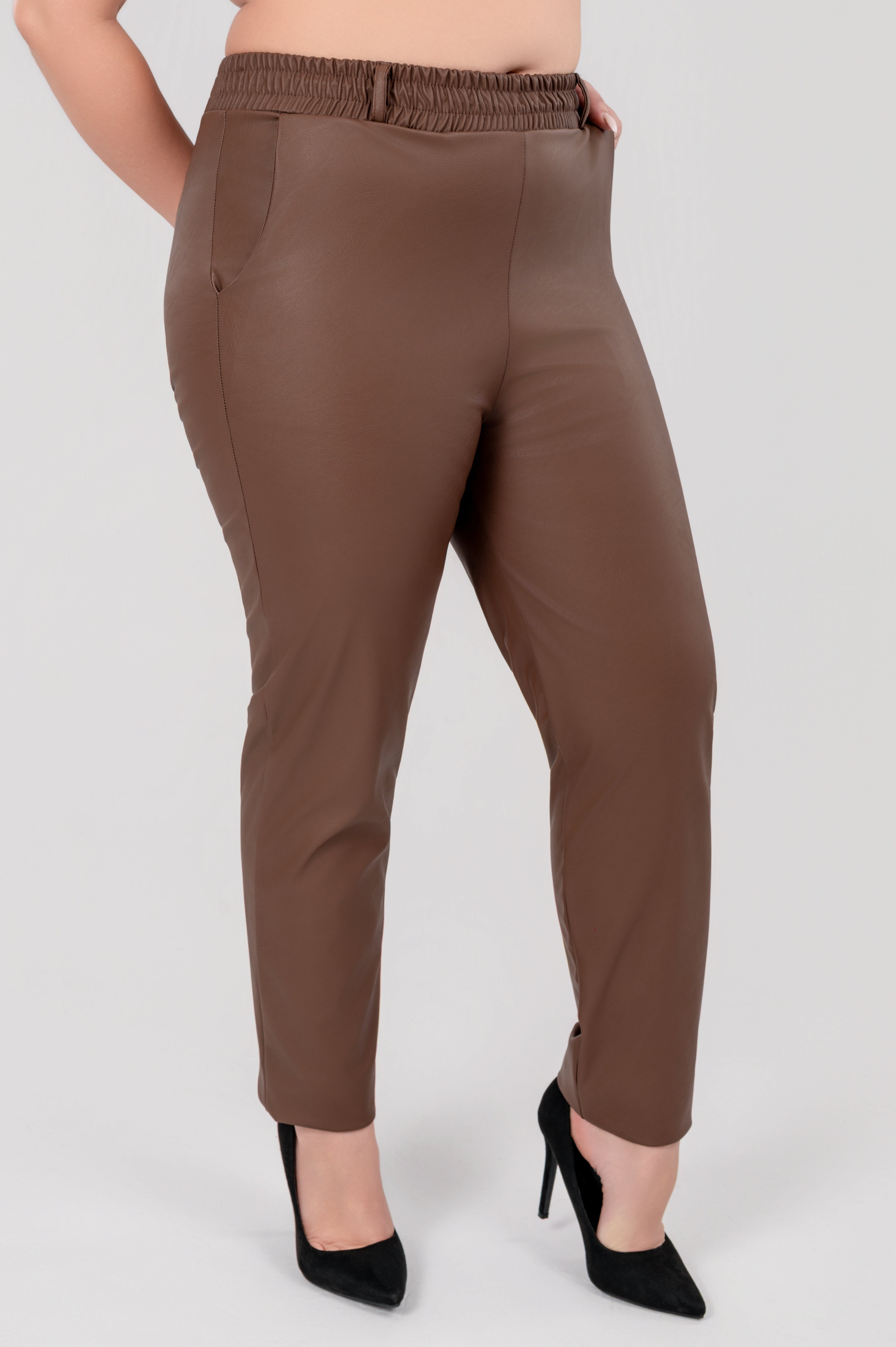 Παντελόνι Δερματίνη Καφε