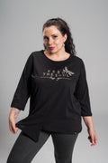 Plus size Μπλούζα Feed the Soul black