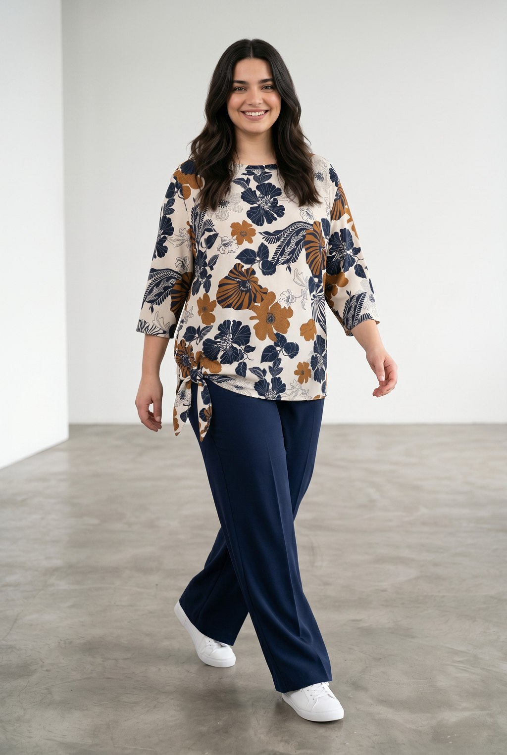 Μπλούζα Oversized Floral Print