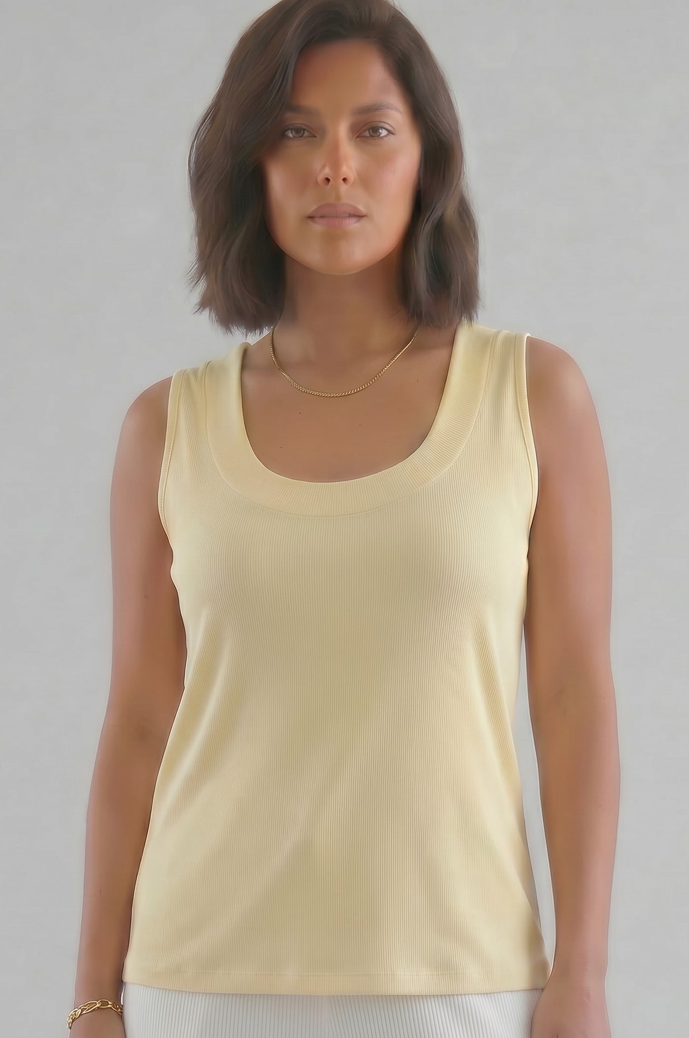 Γυναικεία Αμάνικη Μπλούζα Κίτρινη
