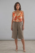 Παντελόνι Culottes Καφέ