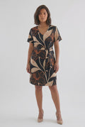 Γυναικείο Φόρεμα Floral Midi με Ζώνη