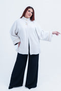 Plus size Κάπα Elegance White