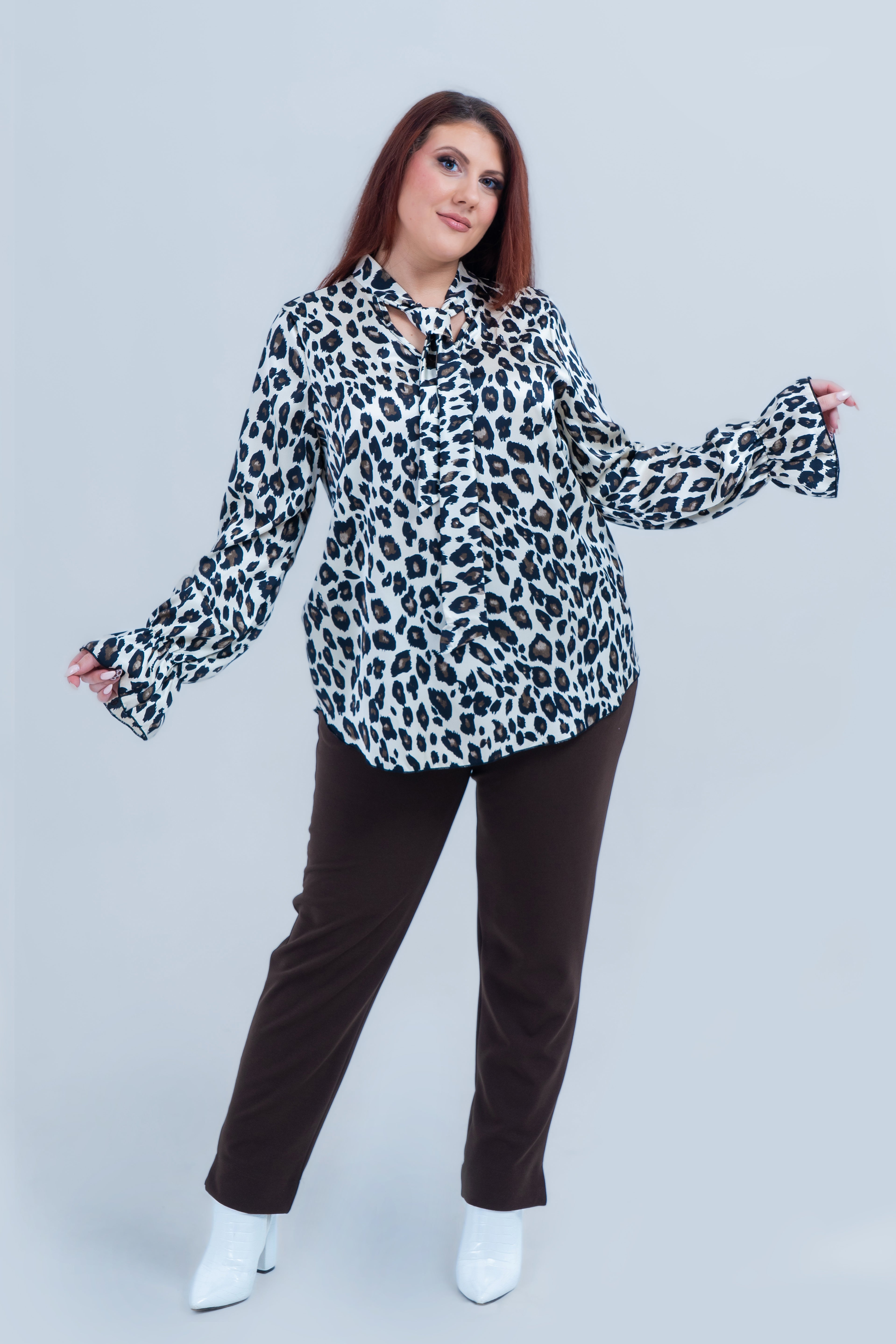 Σατέν πουκάμισο Animal Leopard