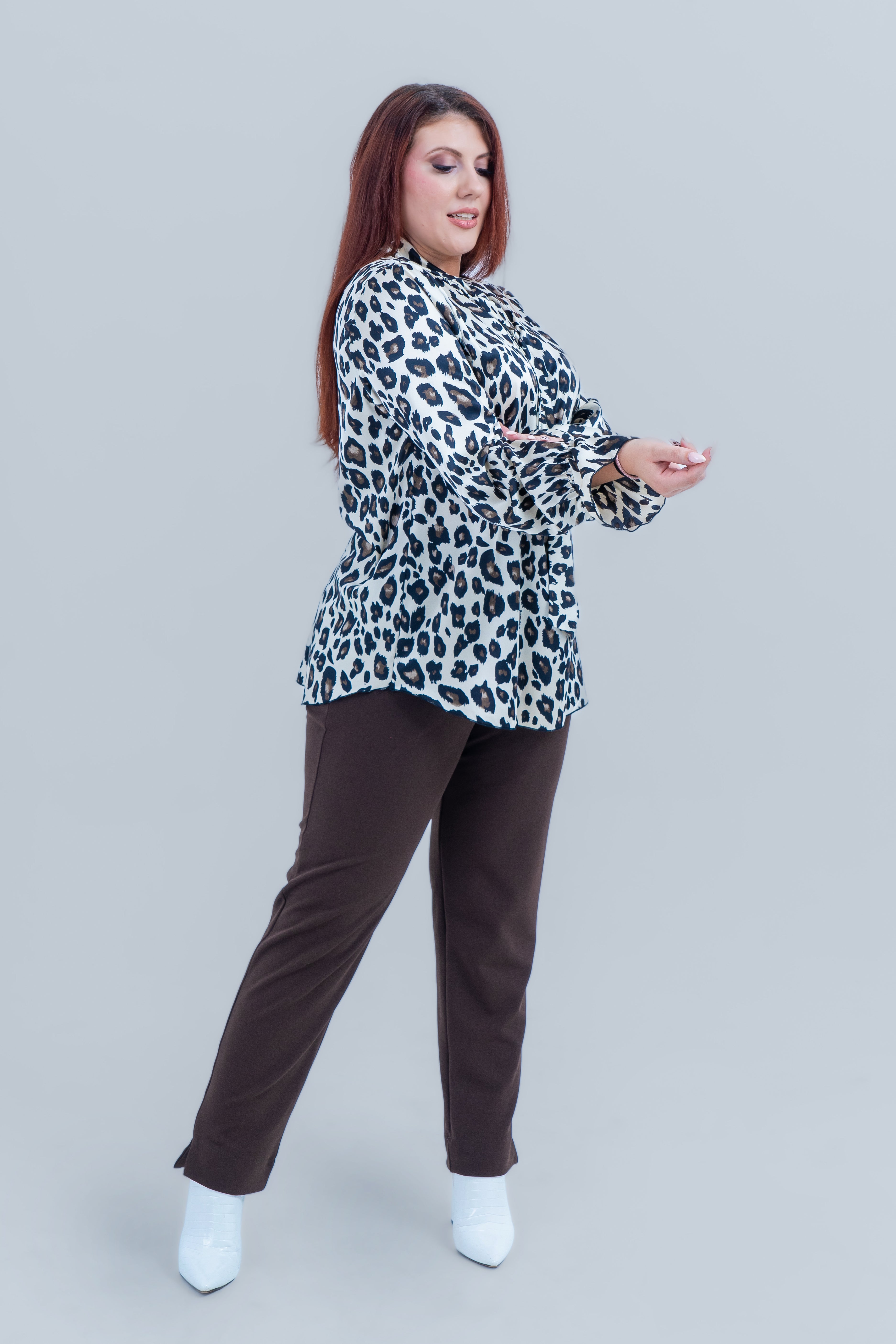 Σατέν πουκάμισο Animal Leopard