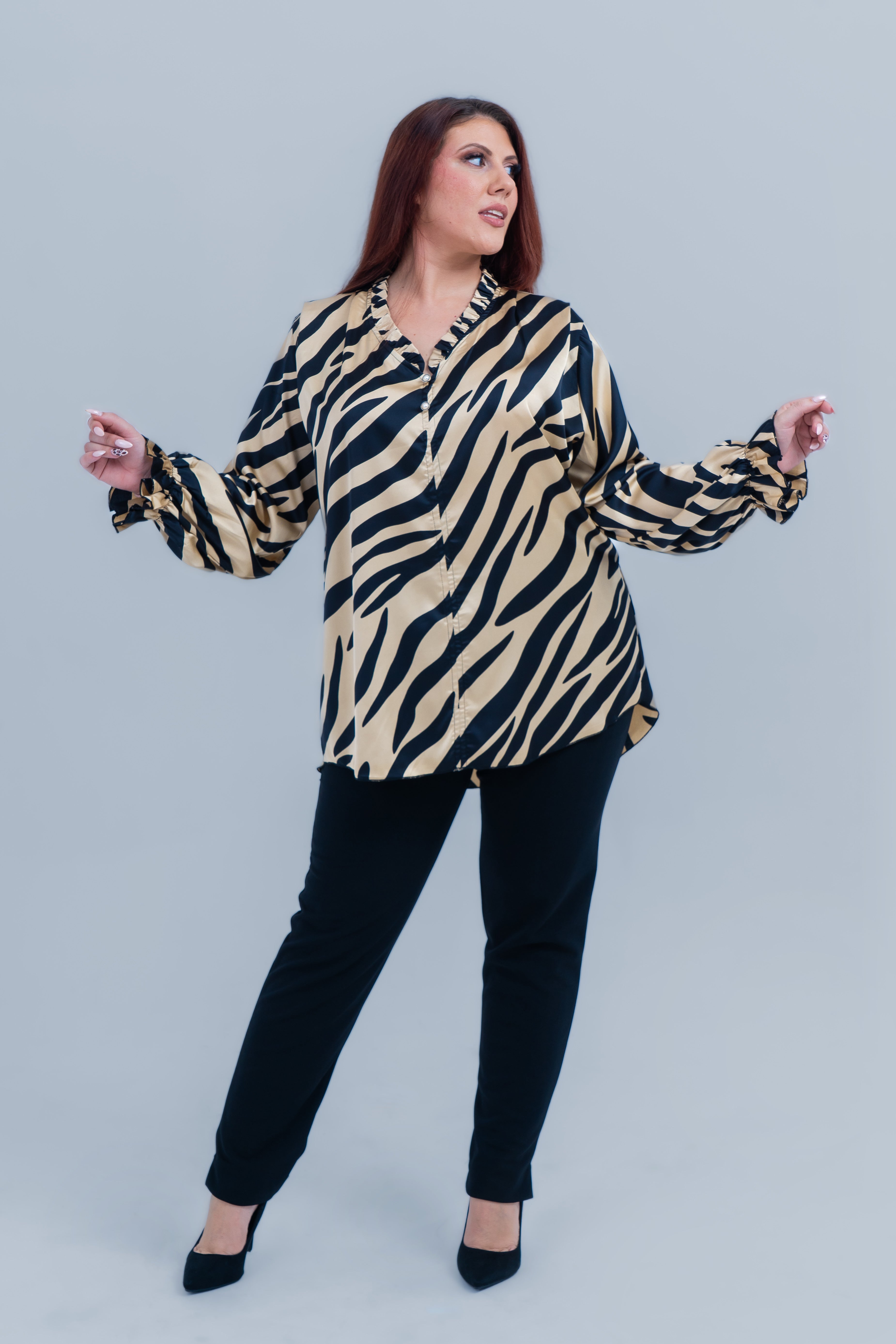 Σατέν πουκάμισο Animal