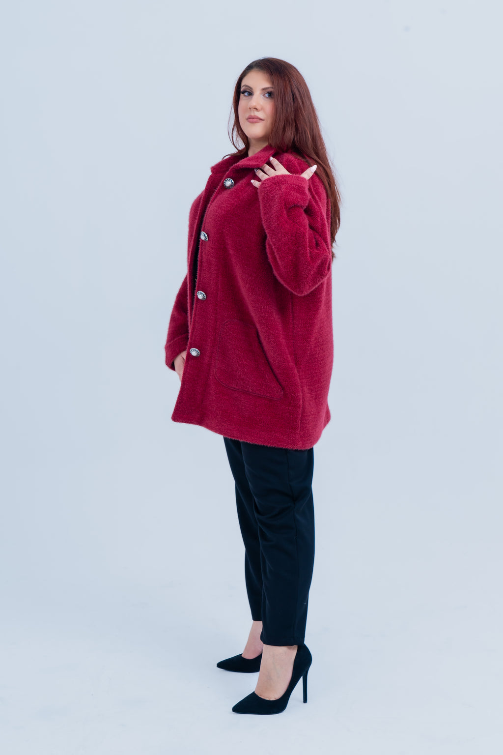 Plus size Ζακέτα Angora Purple