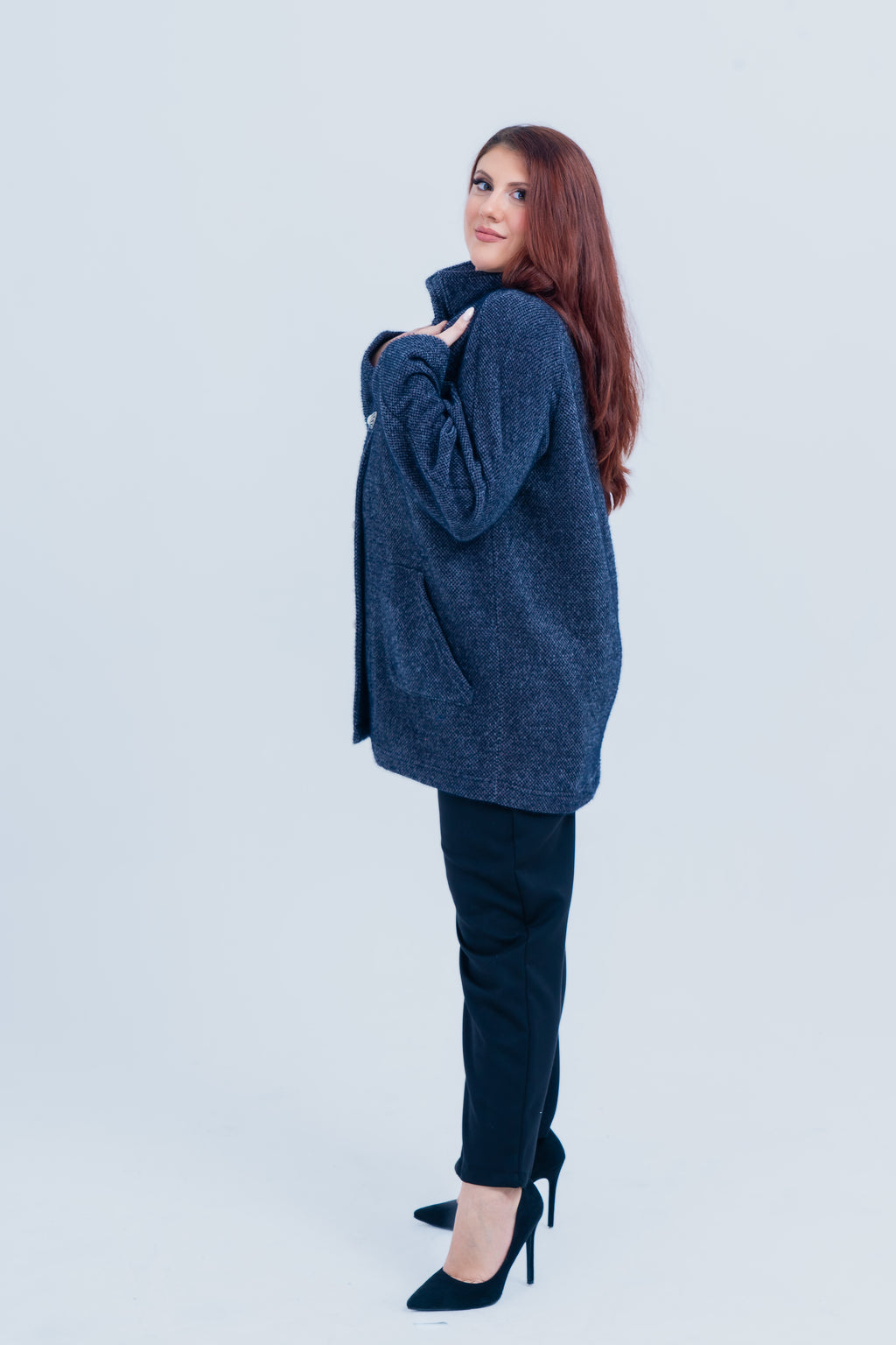 Plus size Ζακέτα Angora Grey