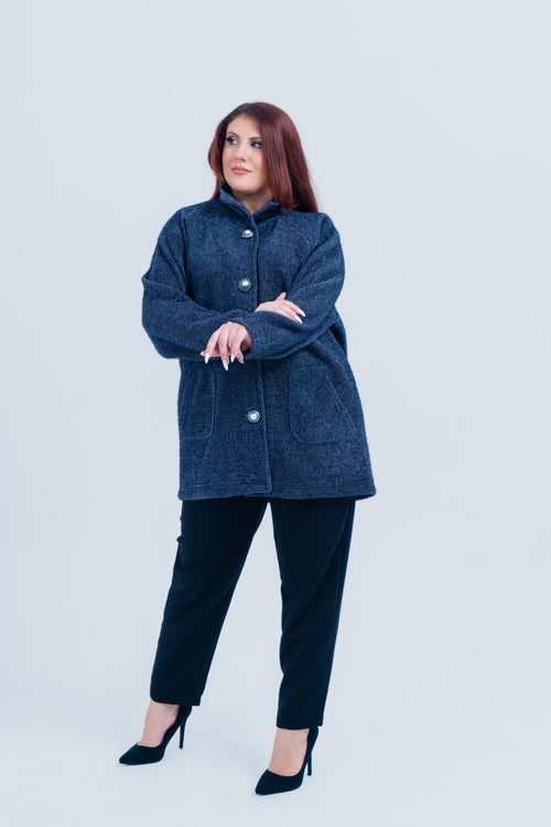 Plus size Ζακέτα Angora Grey