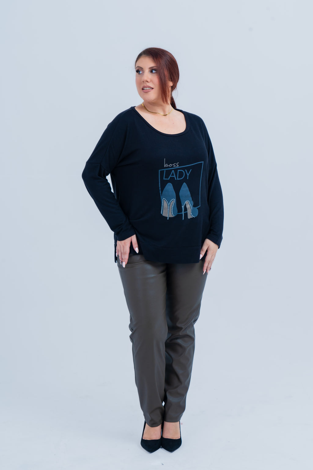 Μπλουζα Boss Lady Μαύρο