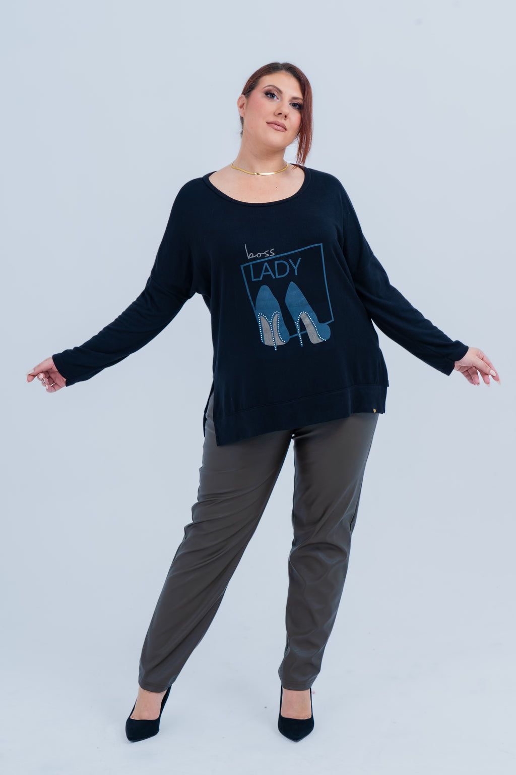 Μπλουζα Boss Lady Μαύρο