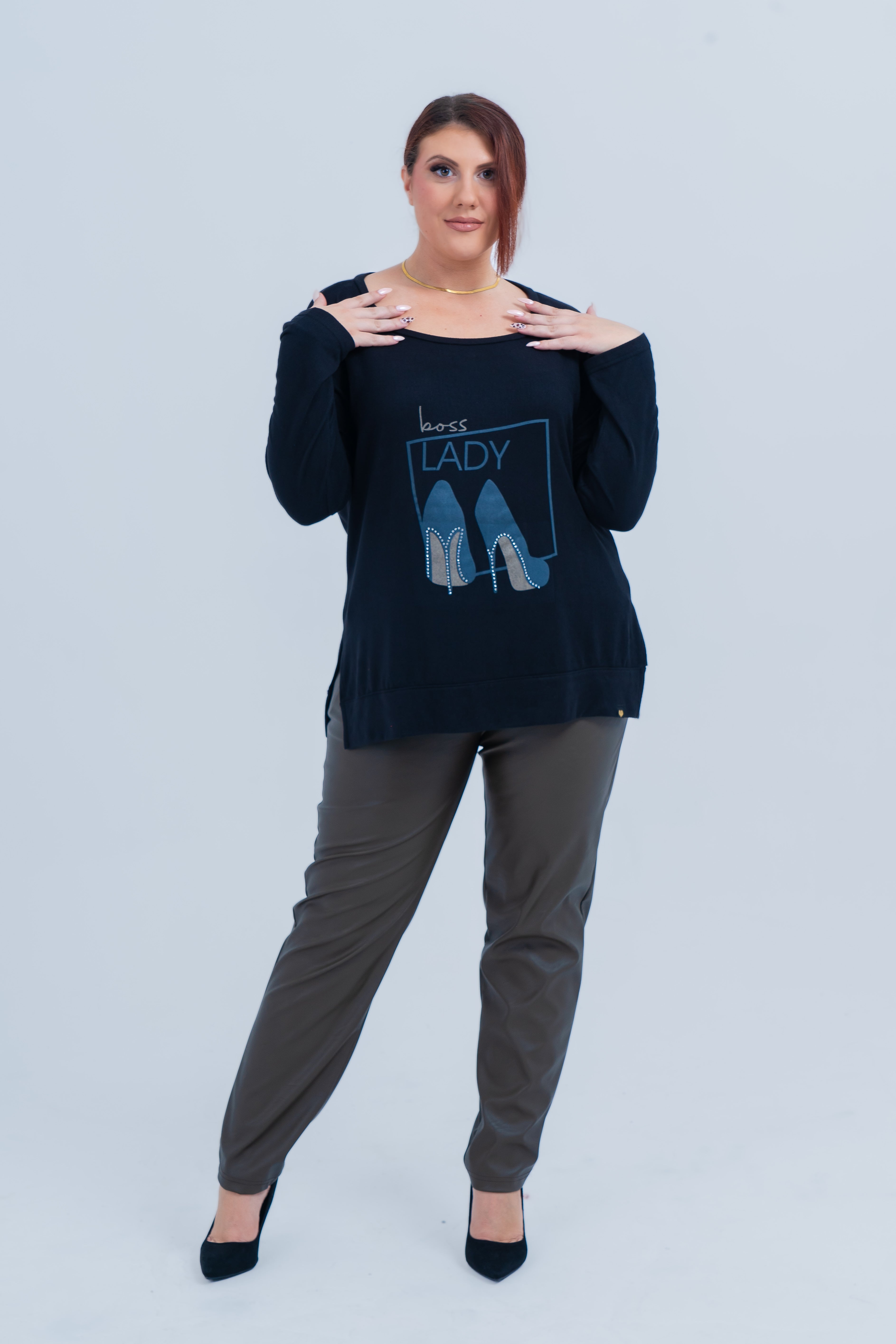 Μπλουζα Boss Lady Μαύρο