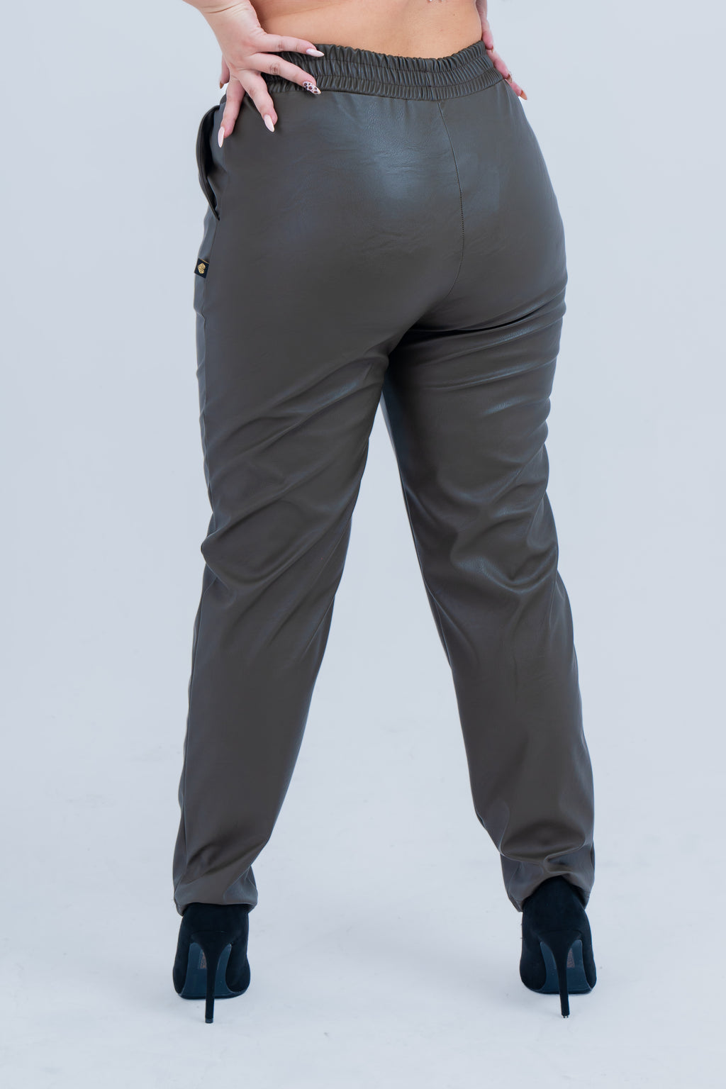 Παντελόνι Δερματίνη λαδί