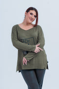 Plus size Μπλουζα Boss Lady Λαδί