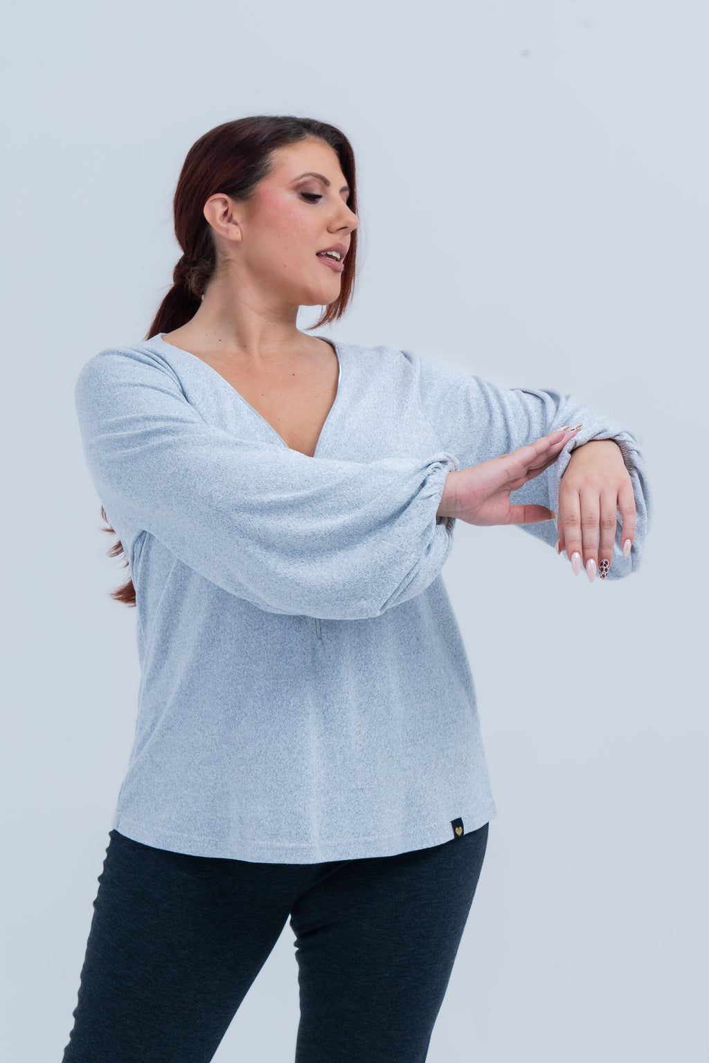 Μπλούζα Πλεκτή Chic minimal look Γκρι