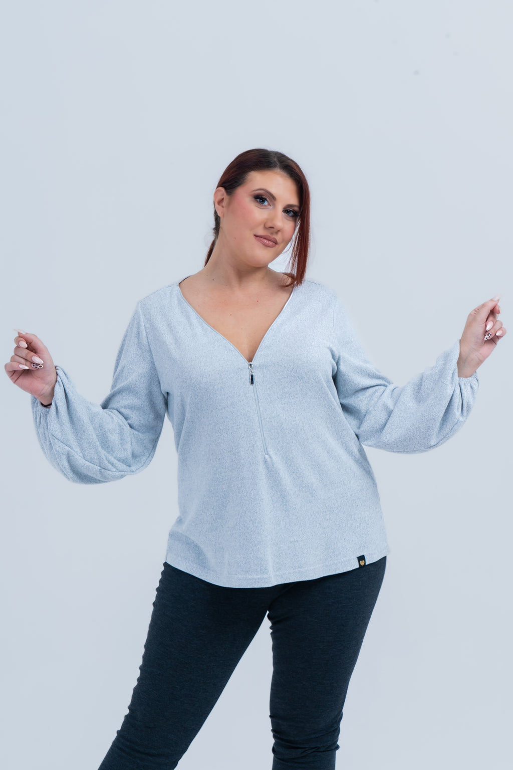 Μπλούζα Πλεκτή Chic minimal look Γκρι