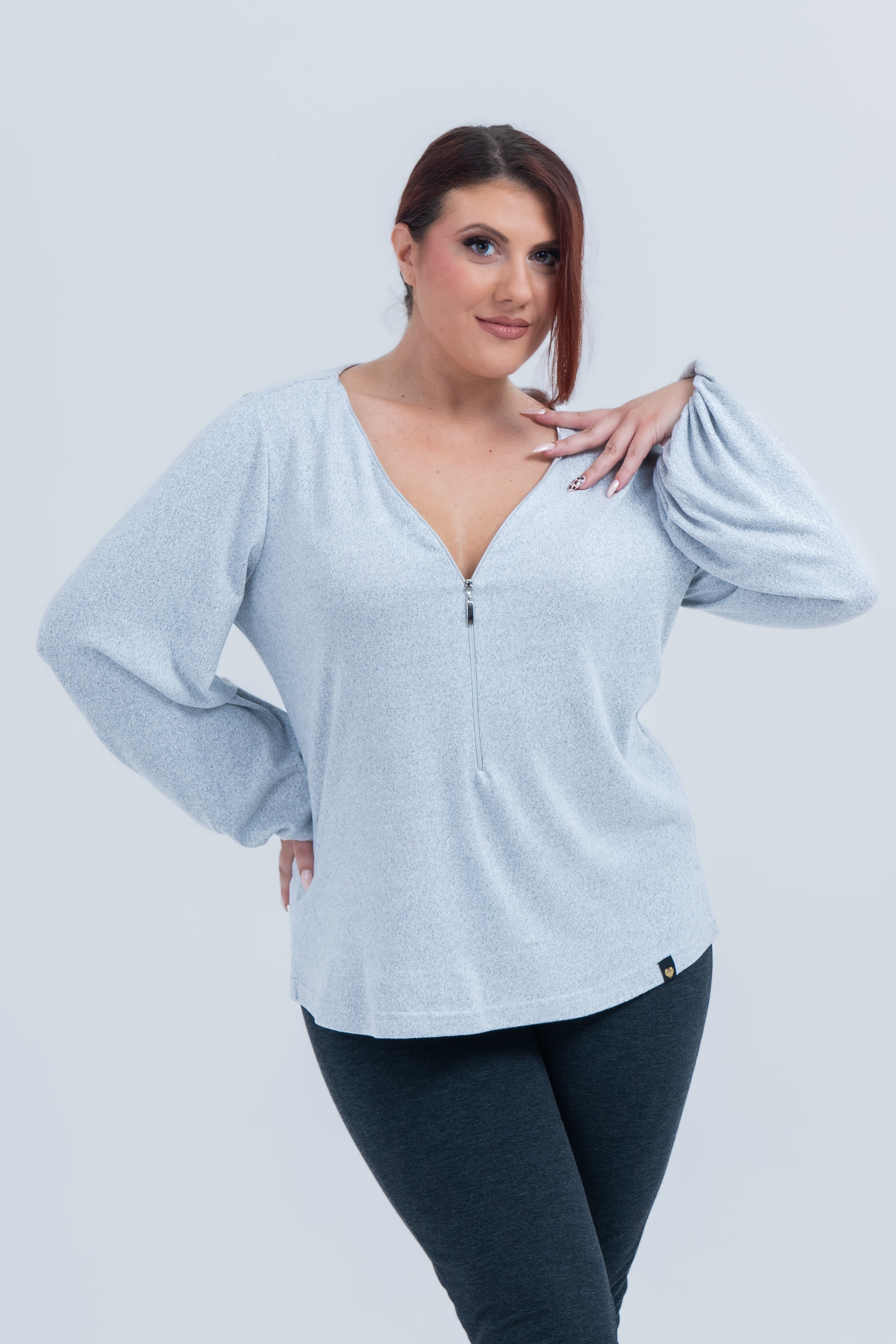 Μπλούζα Πλεκτή Chic minimal look Γκρι