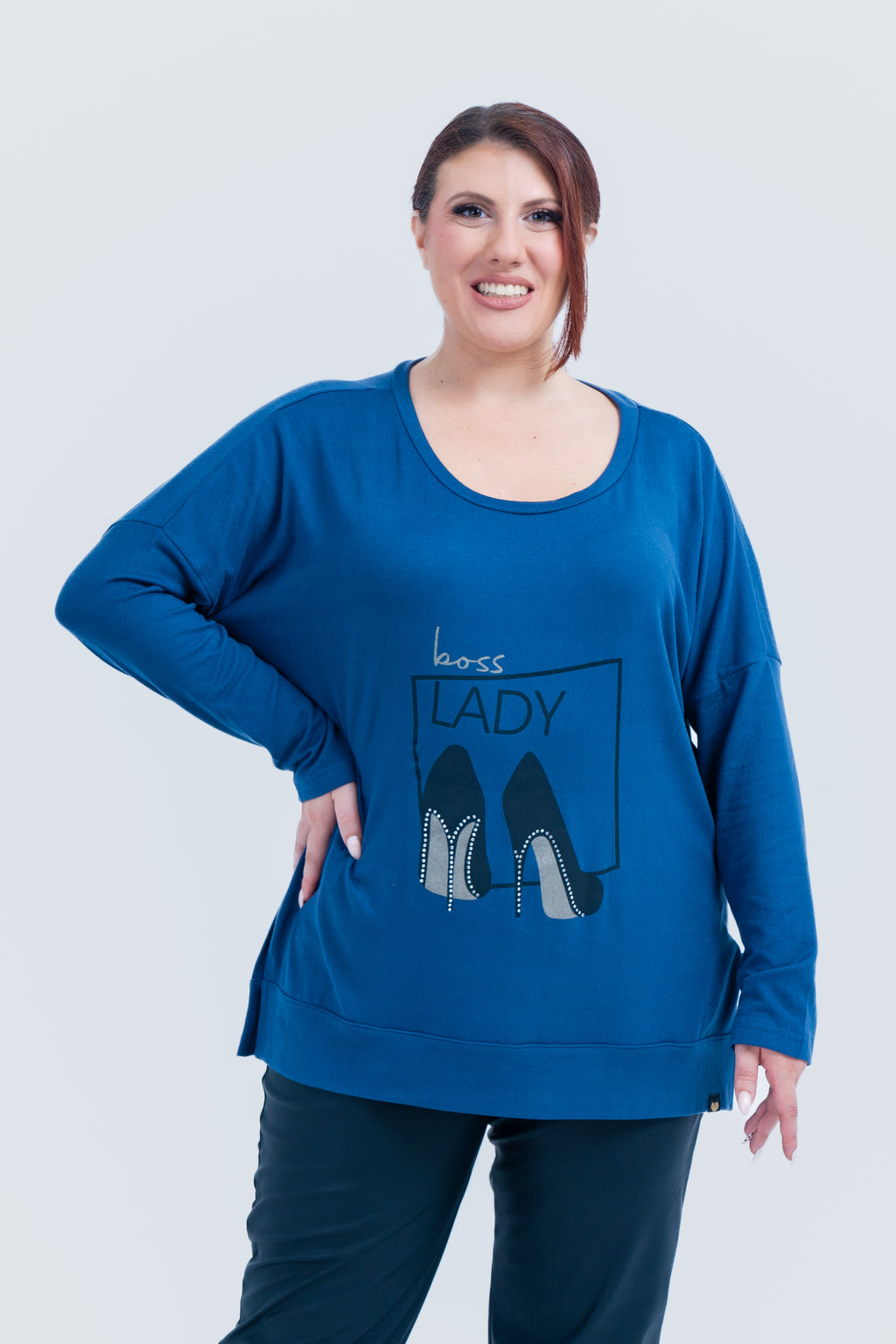 Μπλουζα Boss Lady Μπλε