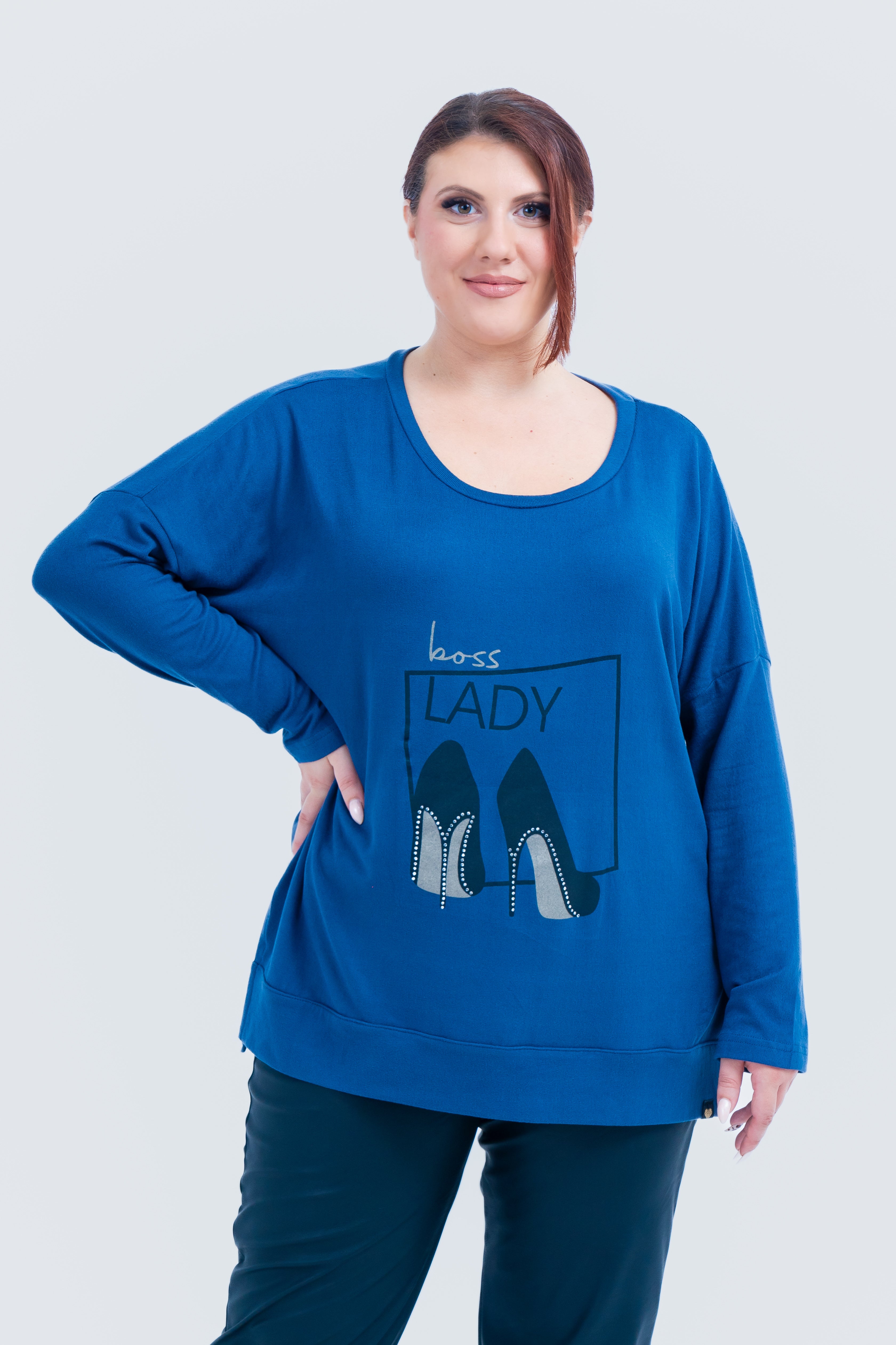 Μπλουζα Boss Lady Μπλε