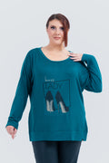 Plus size Μπλουζα Boss Lady Πράσινο