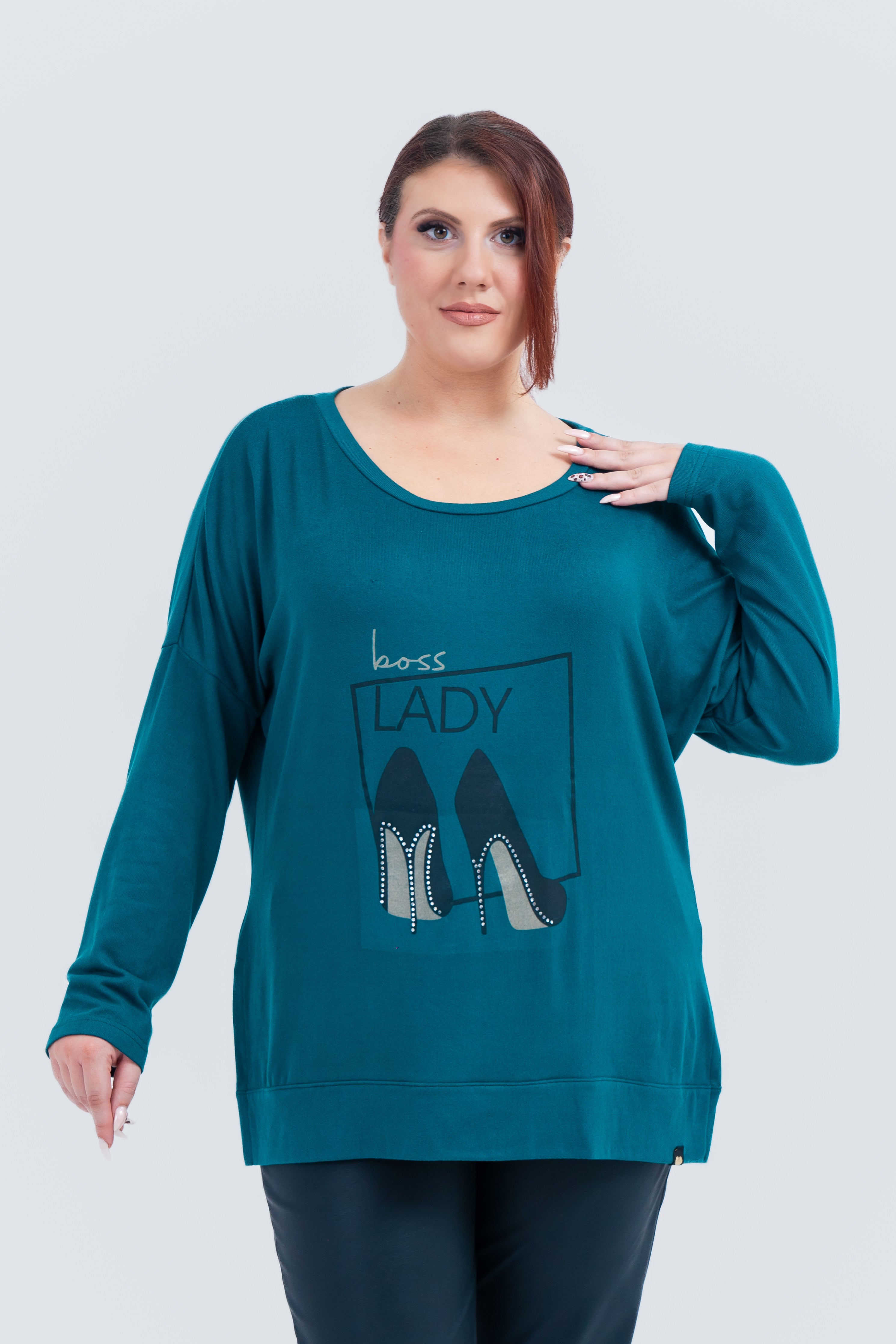 Μπλουζα Boss Lady Πράσινο