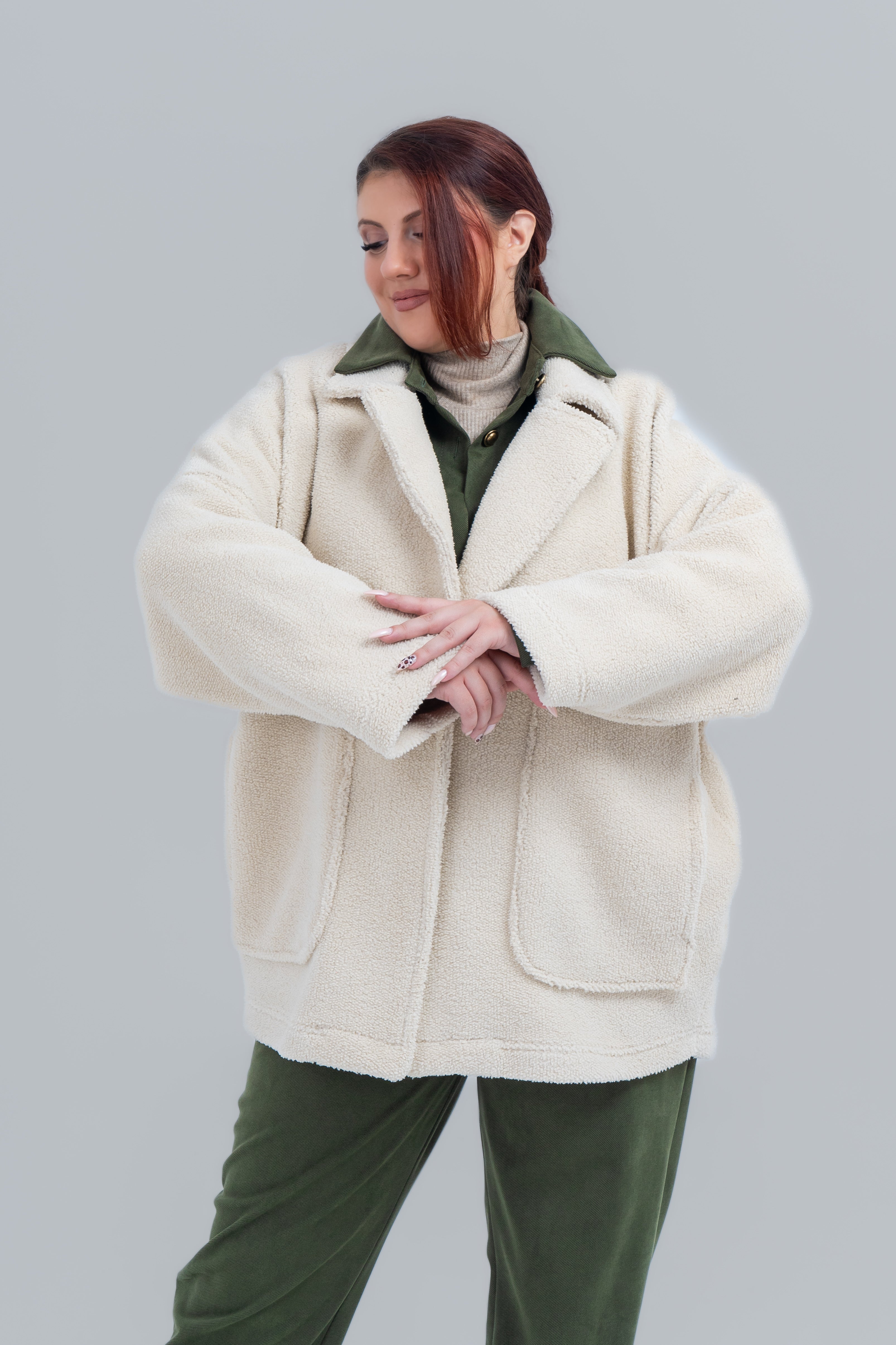 Πανωφόρι μπουκλέ προβατάκι