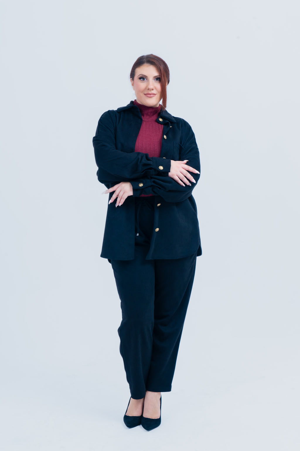 Plus size Πουκάμισο oversize Black
