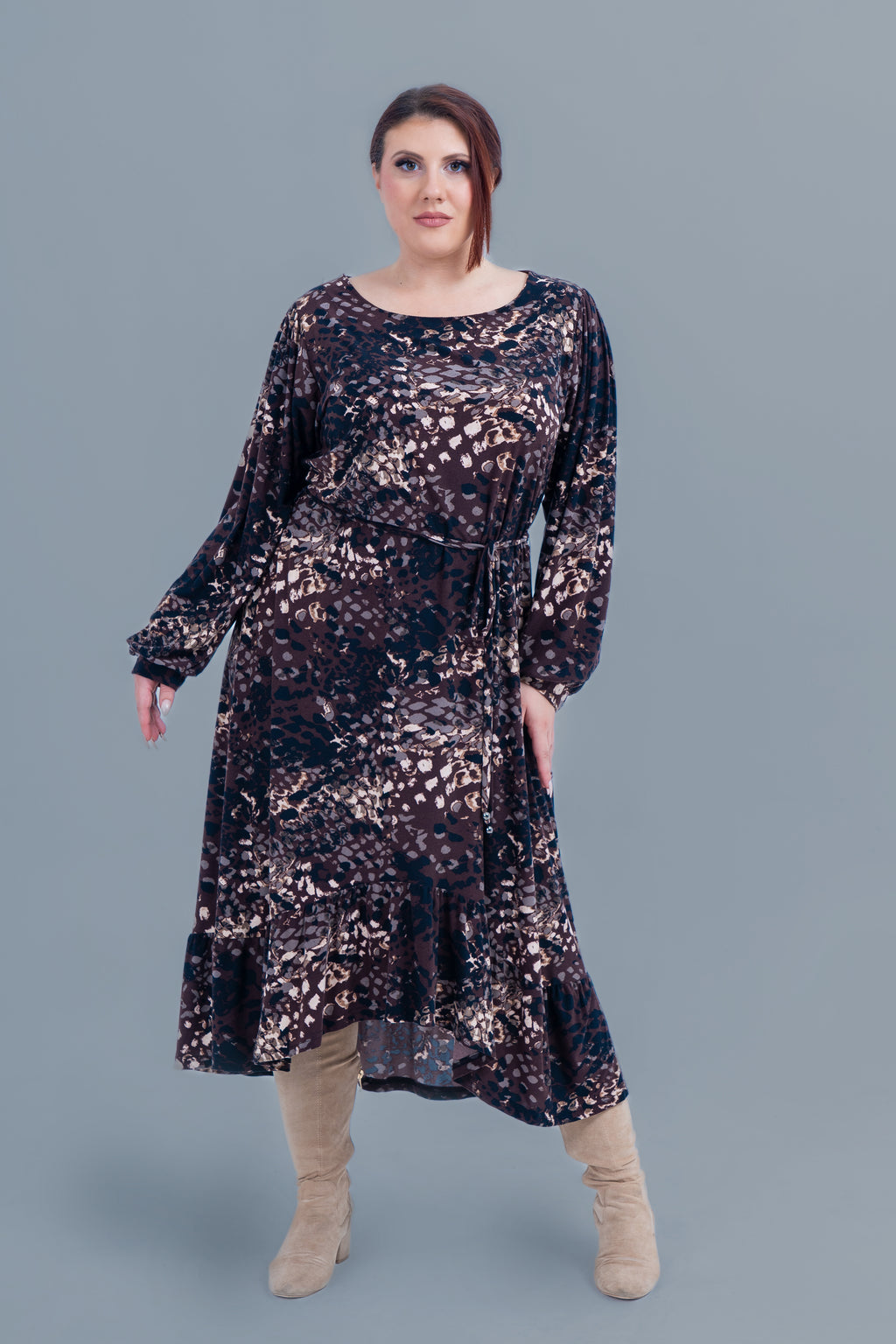 Φόρεμα Winter Black Animal