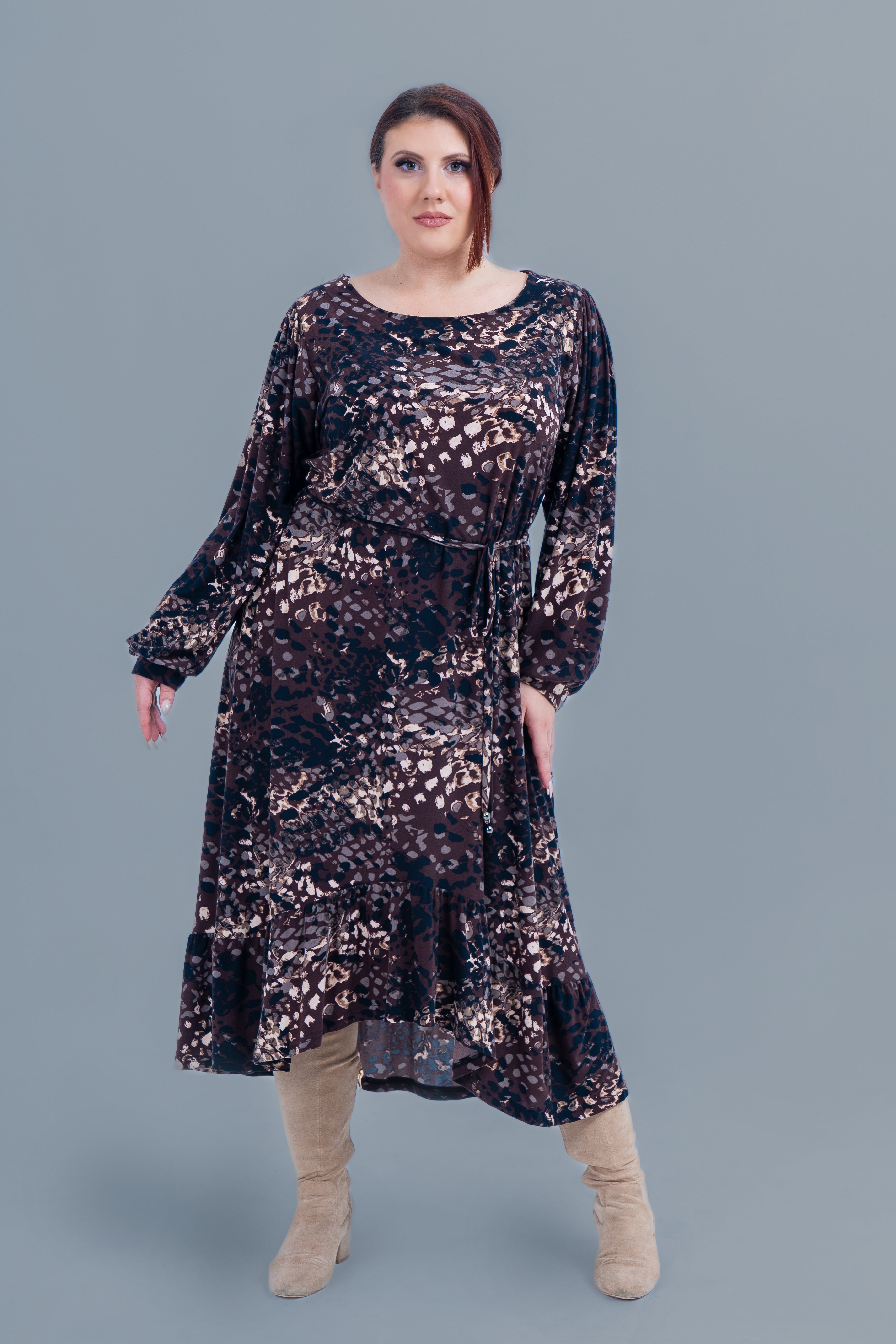 Φόρεμα Winter Black Animal