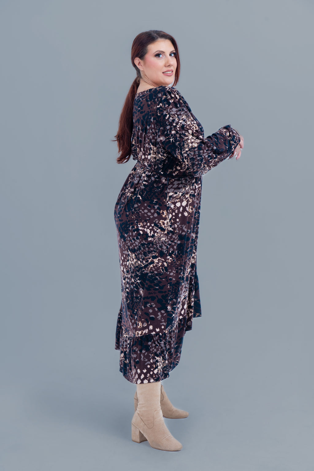 Φόρεμα Winter Black Animal