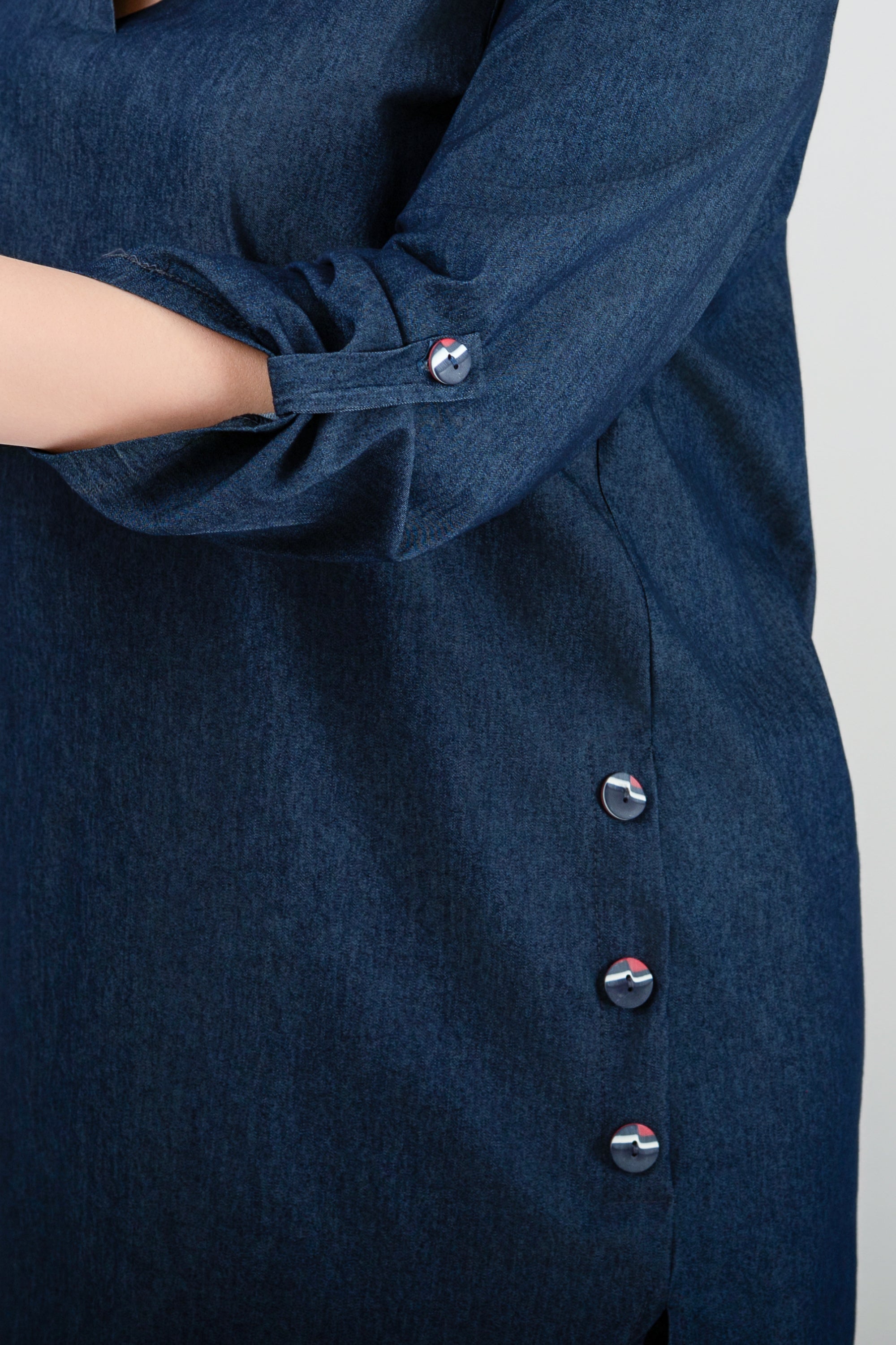 Plus size Πουκαμίσα τζιν