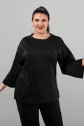 Plus size Mπλούζα over size black